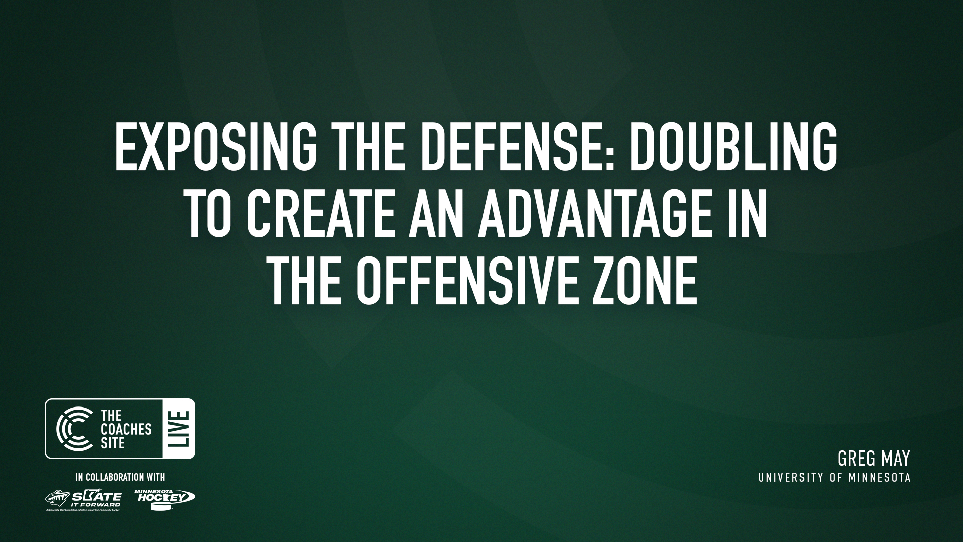 TCS Live Minnesota - Greg May Drills