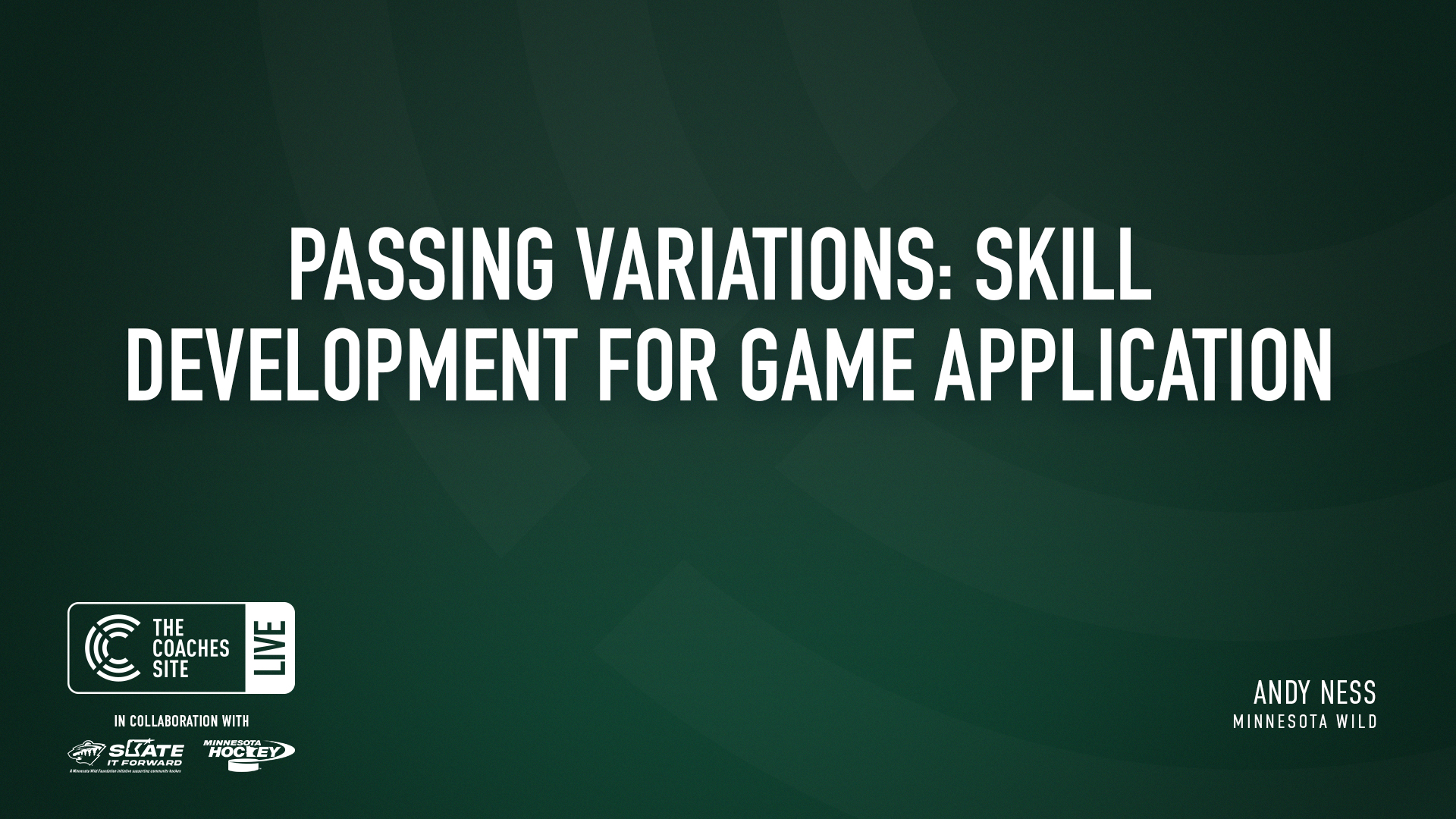 TCS Live Minnesota - Andy Ness Drills