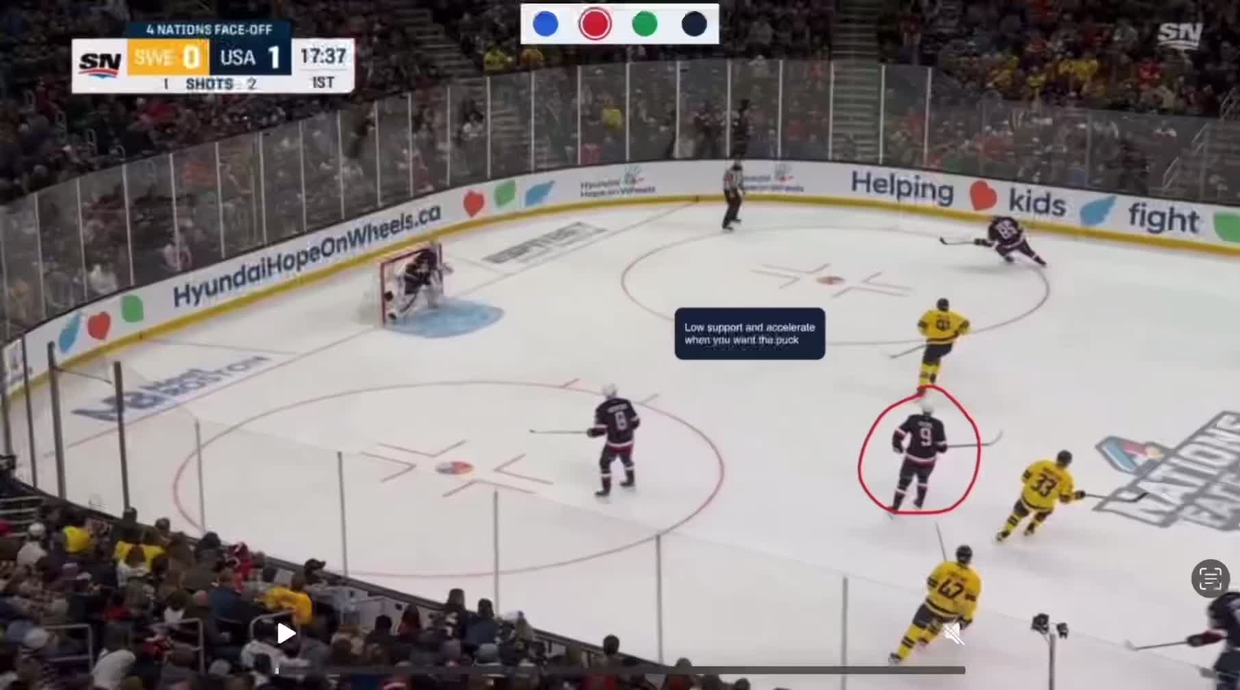 Two good center habits from Jack Eichel