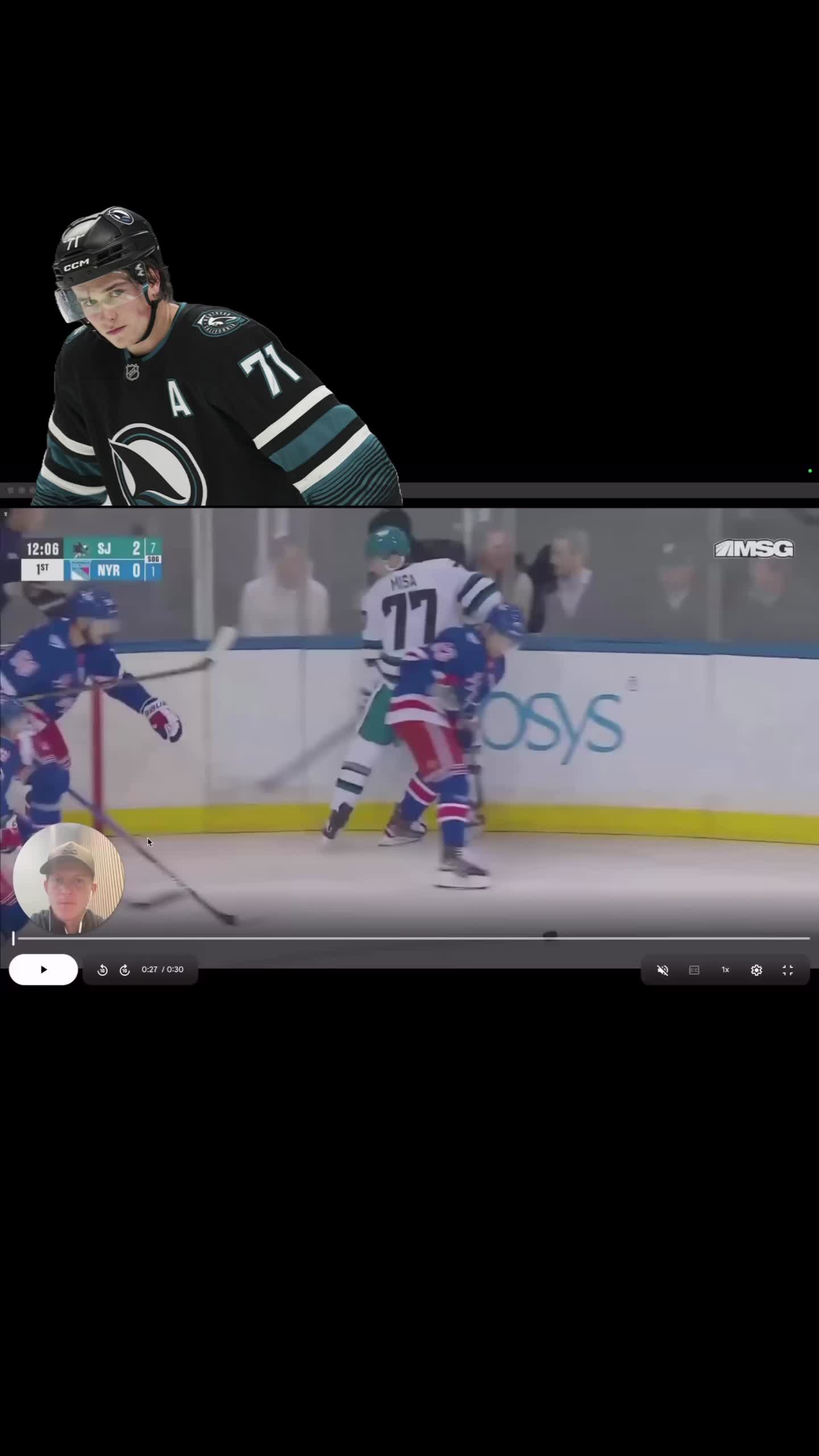 Macklin Celebrini Hockey IQ Period 1 Shift 4