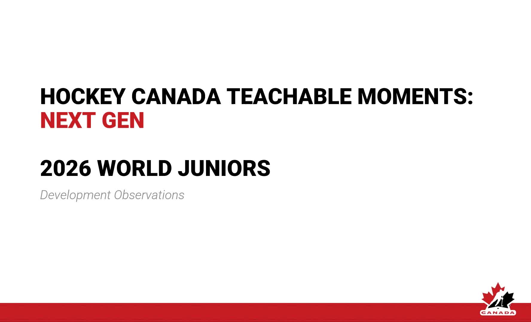 Teachable Moments - 2026 World Jr's