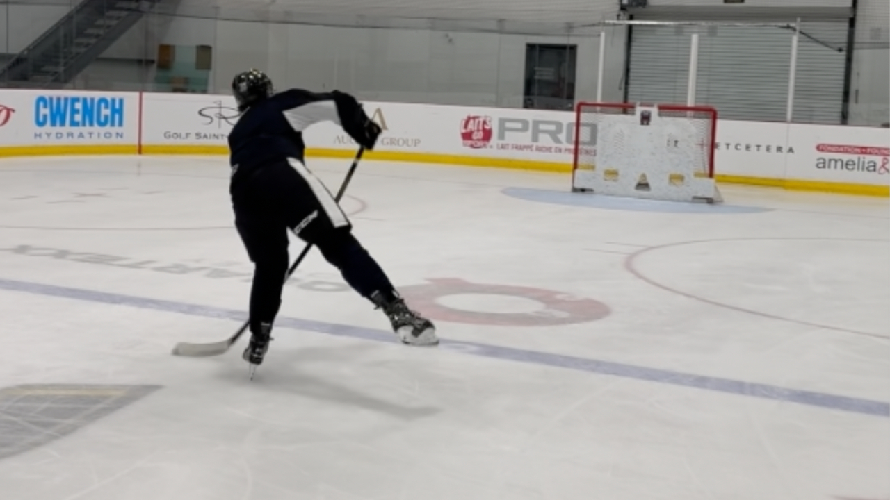 2 Puck shooting drill - Inside leg release