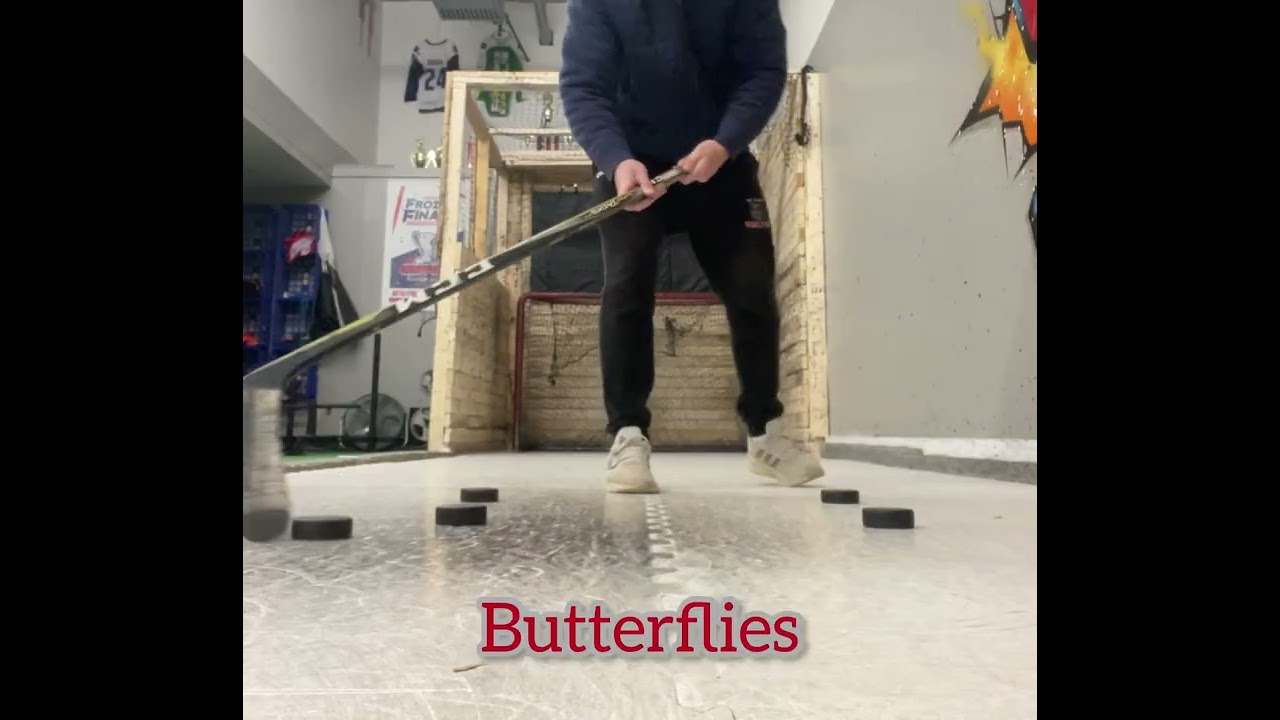 3 or 4 Pucks. 1 Player. Improve your Hands. 🔥 Off-Ice Stickhandling Drills with limited resources