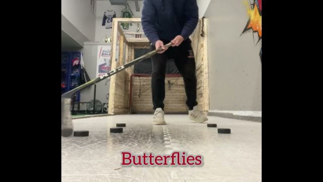 3 or 4 Pucks. 1 Player. Improve your Hands. 🔥 Off-Ice Stickhandling Drills with limited resources