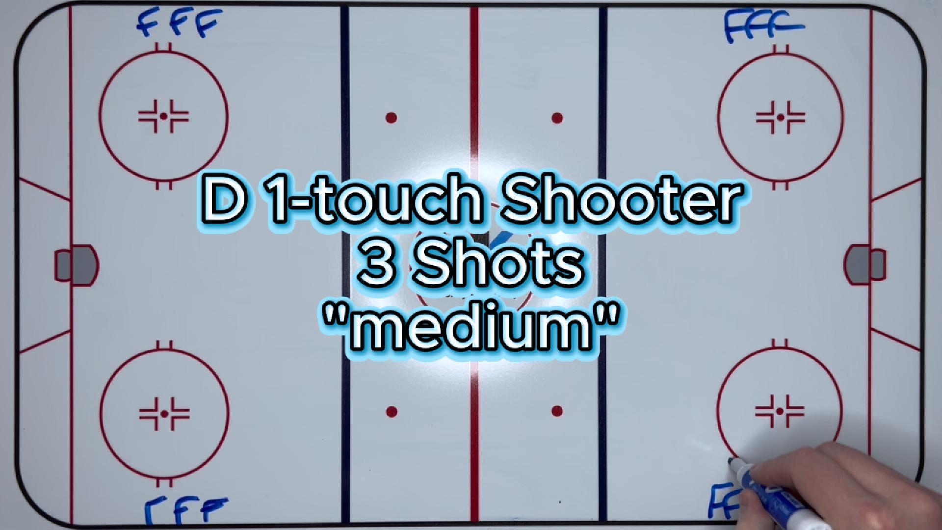 D 1-Touch Shooting Warmup, 3 Shots, Medium