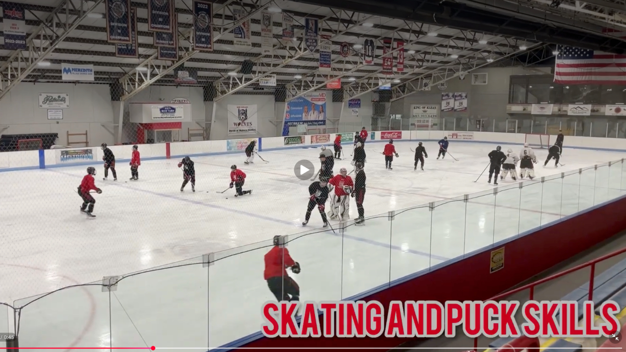 Some of the Drills at a New England Wolves Defenseman Skills Session.