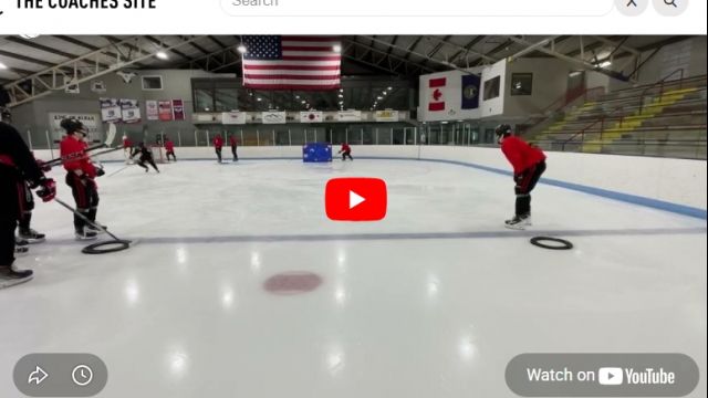 Skill Stations at NE Wolves EHLP Scoring and Shooting Specialty on ice practice.