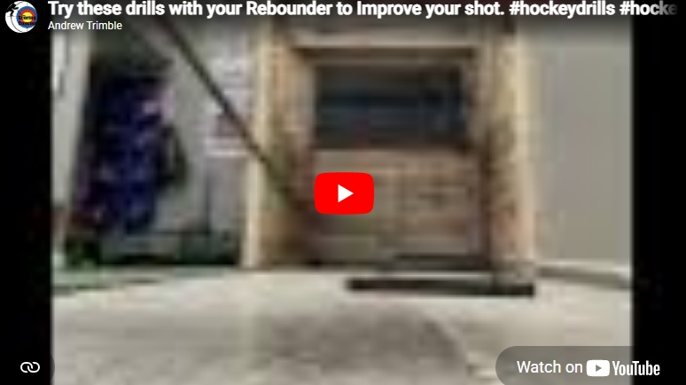 Try these drills with your Rebounder to Improve your shot. #hockeydrills #hockey #hockeyskills