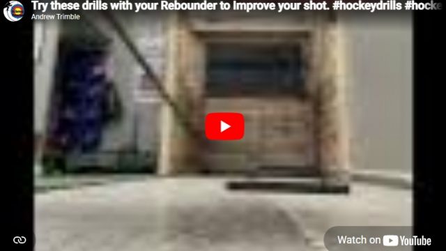 Try these drills with your Rebounder to Improve your shot. #hockeydrills #hockey #hockeyskills