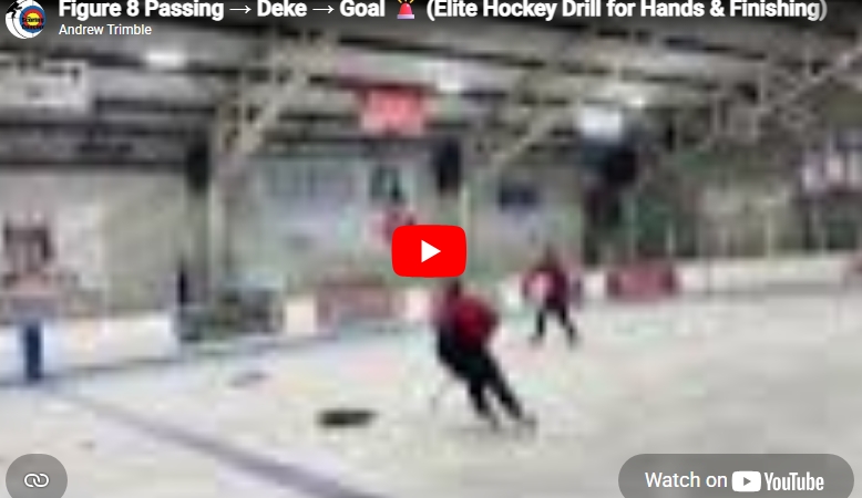 Figure 8 Passing &rarr; Deke &rarr; Goal 🚨 (Elite Hockey Drill for Hands & Finishing)