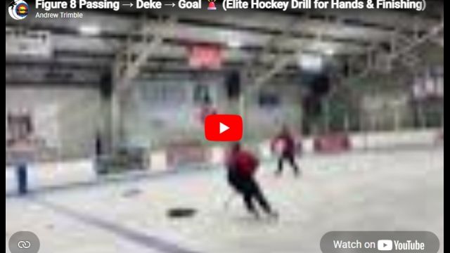 Figure 8 Passing → Deke → Goal 🚨 (Elite Hockey Drill for Hands & Finishing)