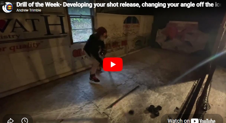 Work on Changing the Angle of your shot Off the Ice