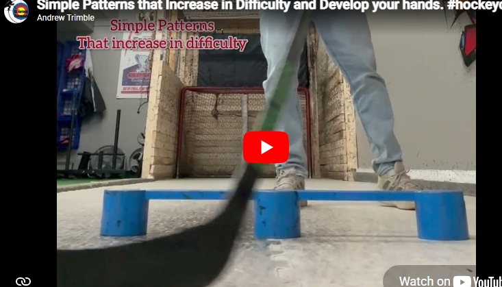 Simple Patterns that Increase in Difficulty and Develop your hands. #hockeydrills #stickhandling