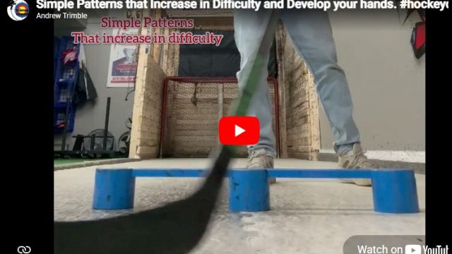 Simple Patterns that Increase in Difficulty and Develop your hands. #hockeydrills #stickhandling