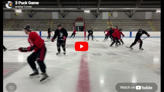 3 Puck Game-  Great way to begin or end a practice