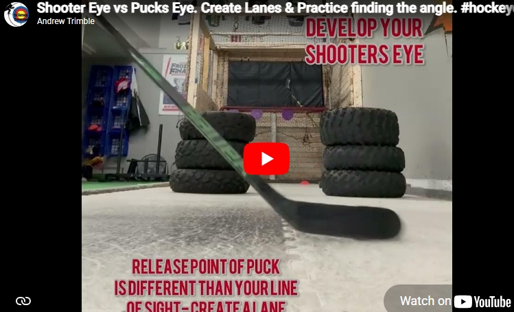 Shooter Eye vs Pucks Eye. Create Lanes & Practice finding the angle.