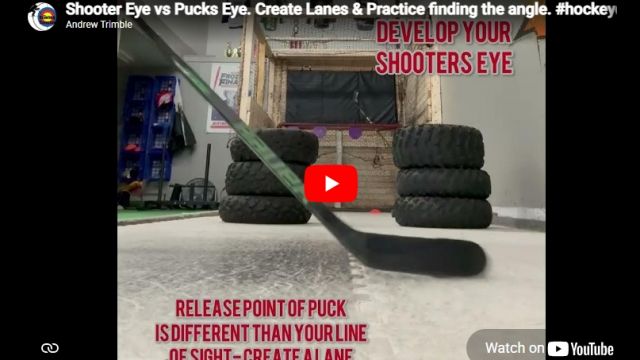 Shooter Eye vs Pucks Eye. Create Lanes & Practice finding the angle.