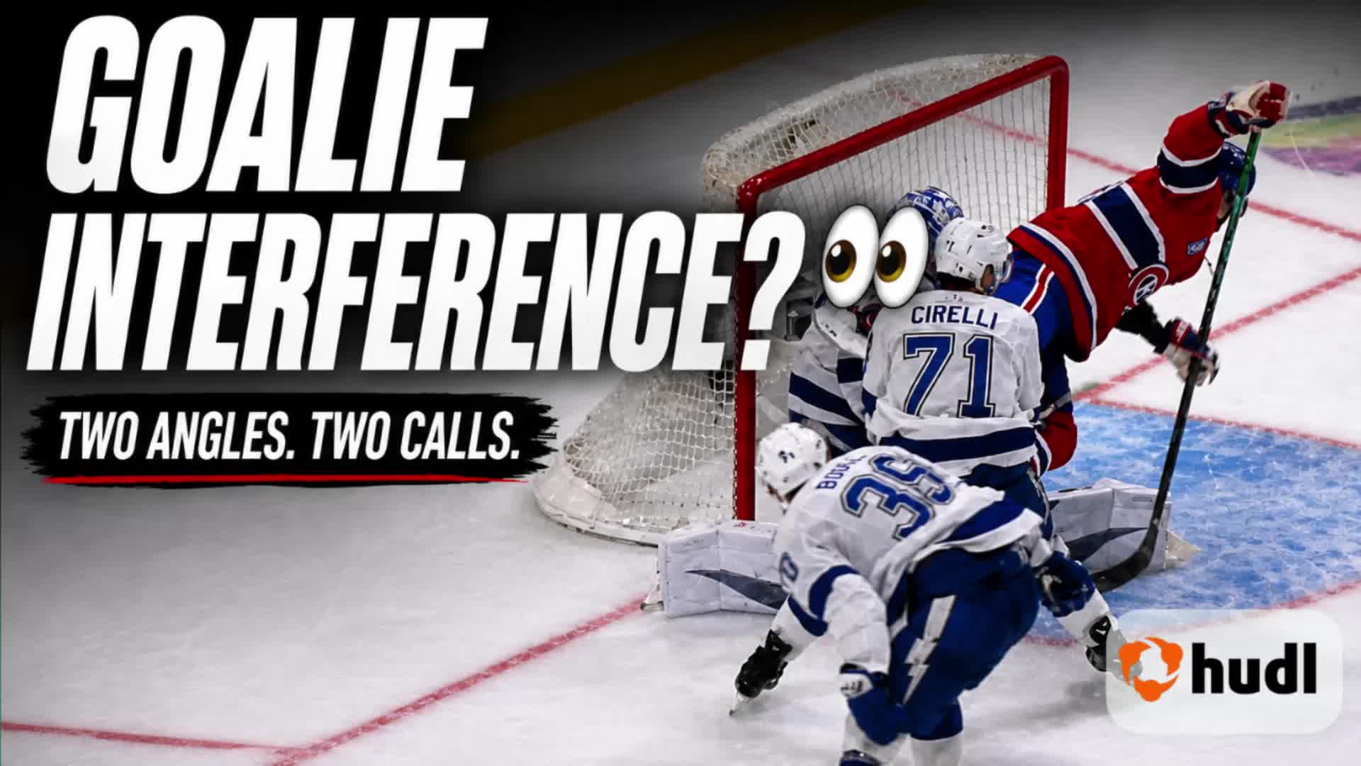 Goalie Interference? Two Angles. Two Calls.