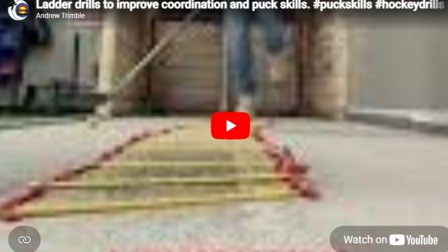 Ladder drills to improve coordination and puck skills