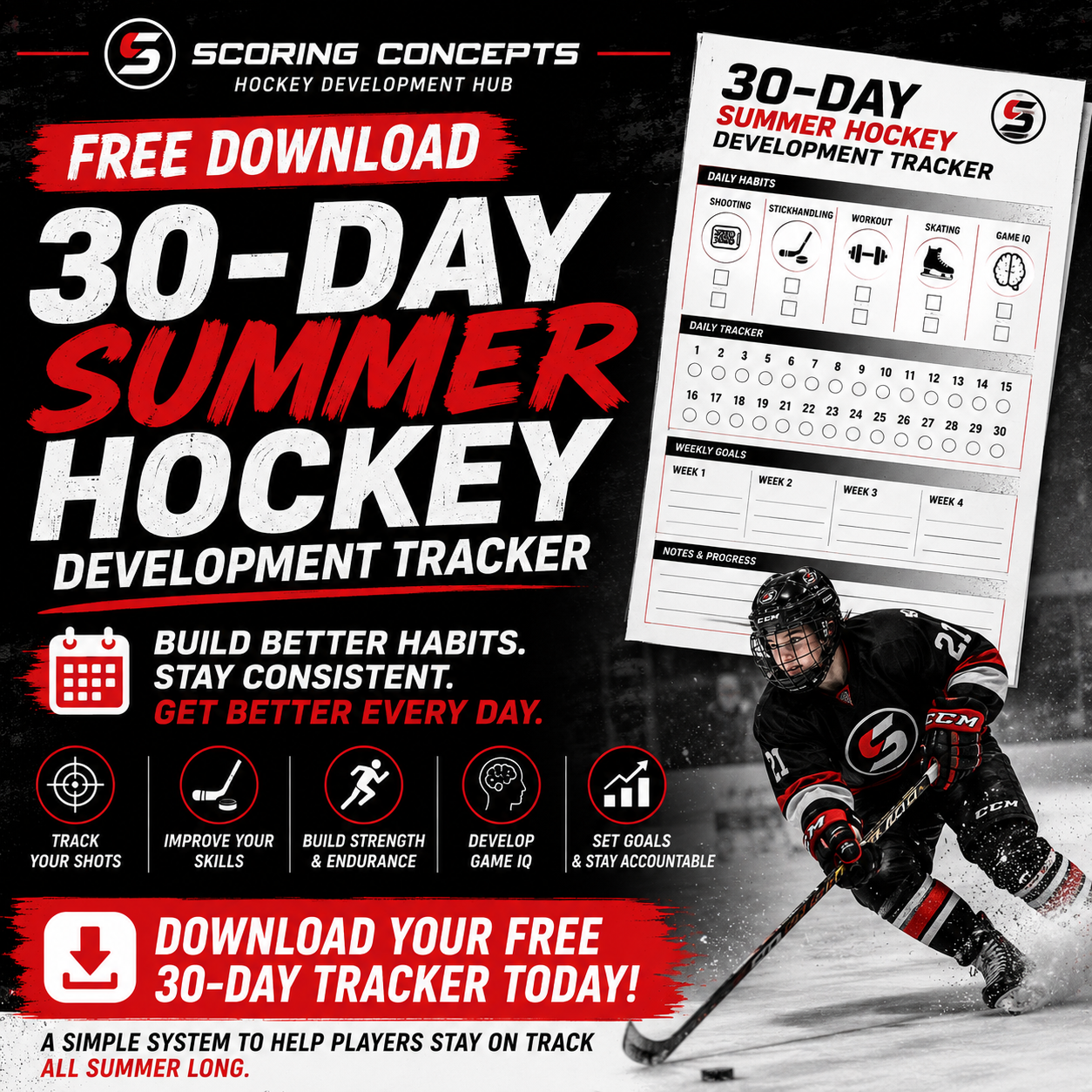 Free Download: 30-Day Summer Hockey Development Tracker