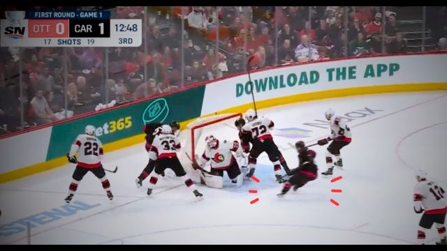 Pucks on net? Tired. Stop at the net? Wired.