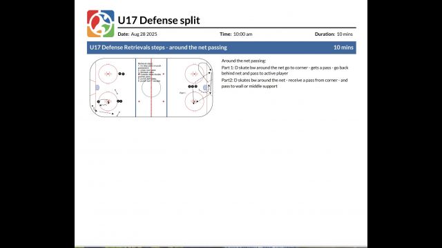 U17 Defense split - Defender activation