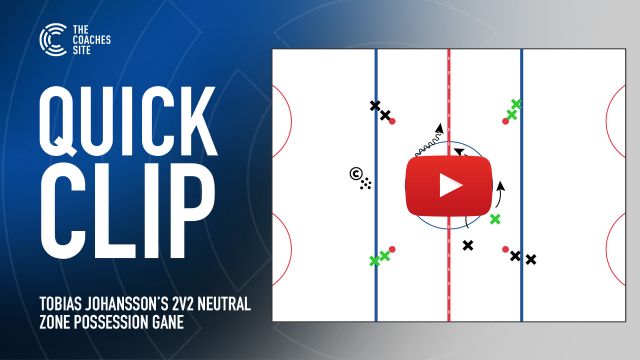 Quick Clip: Tobias Johansson's 2v2 Neutral Zone Possession Game