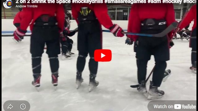 2 on 2 Shrink the Space #hockeydrills #smallareagames