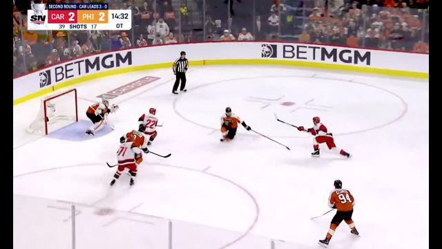 Mid-lane drive rush goals, perfected by Carolina's 2nd line