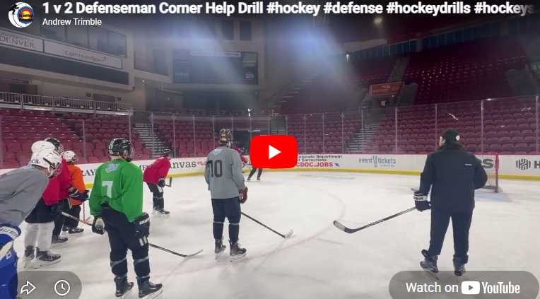1 v 2 Defenseman Corner Help Drill