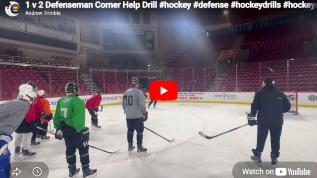 1 v 2 Defenseman Corner Help Drill