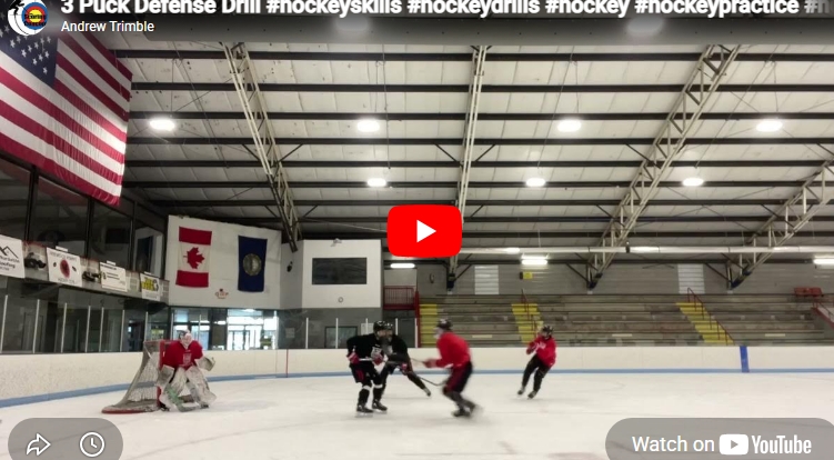 3 Puck Defense Drill
