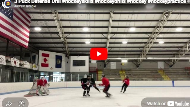 3 Puck Defense Drill