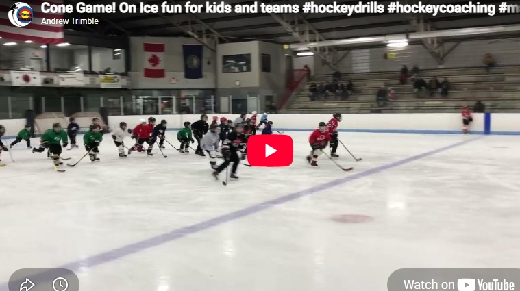 Cone Game!  On Ice fun for kids and teams
