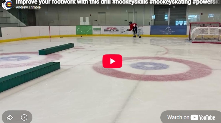 Improve edge control and puck skills with this station drill