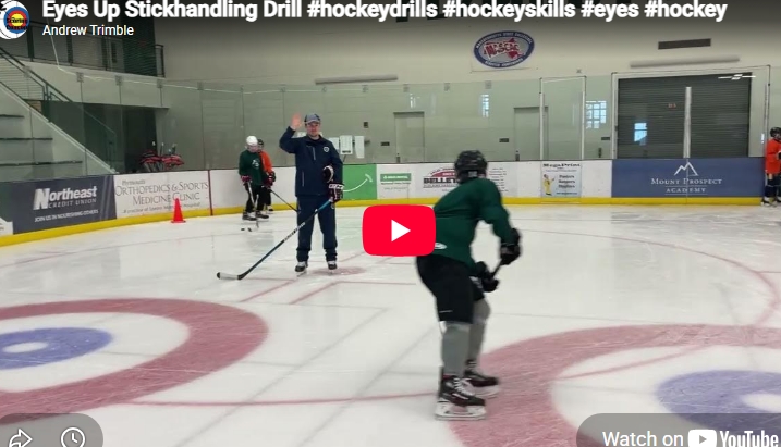 Eyes Up Stickhandling Drill