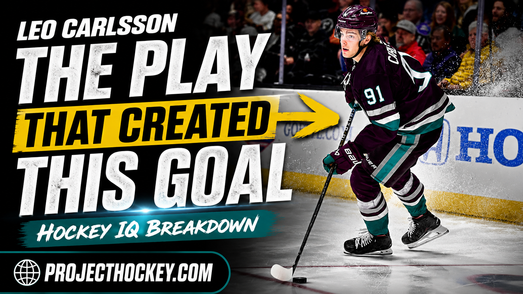 The Hockey IQ Play That Created This Goal | Leo Carlsson Breakdown Period 2 Shift 5 | Project Hockey