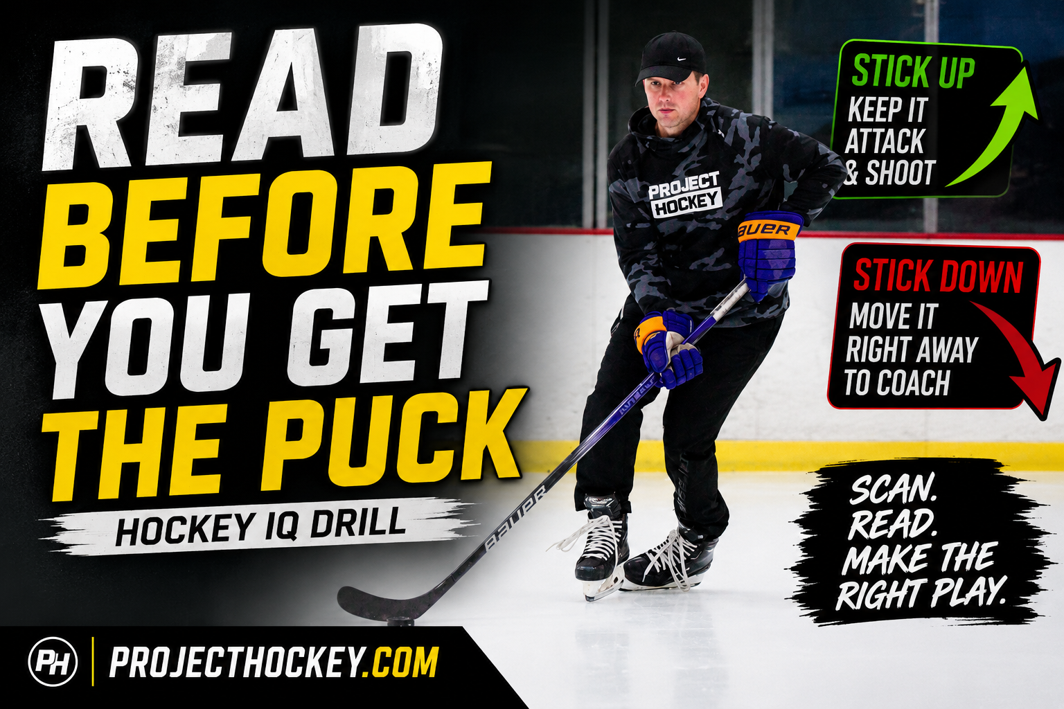 Hockey IQ Drill: Read Before You Get the Puck | Project Hockey IQ