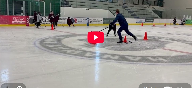 Station drill that simplifies moves and dekes