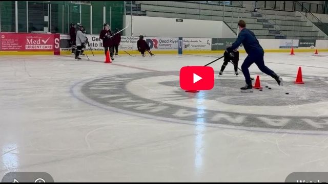 Station drill that simplifies moves and dekes