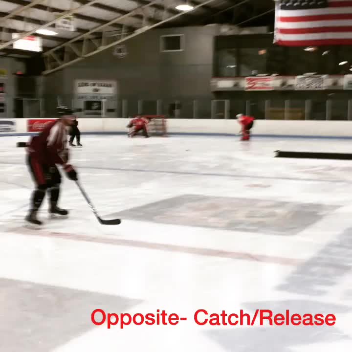 Opposite side catch and release