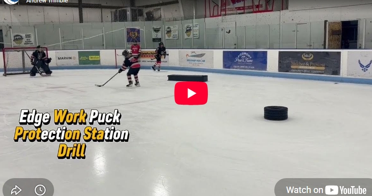 Edgework & Puck Protection Station Drill.  Run out of both sides