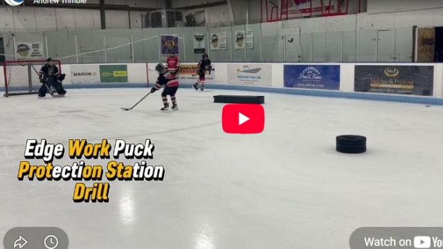 Edgework & Puck Protection Station Drill.  Run out of both sides
