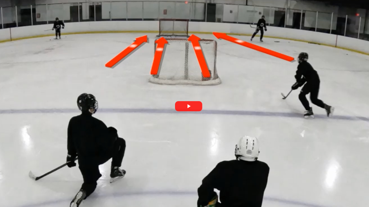 Eyes Up Lateral Shooting Drill / Defensemen