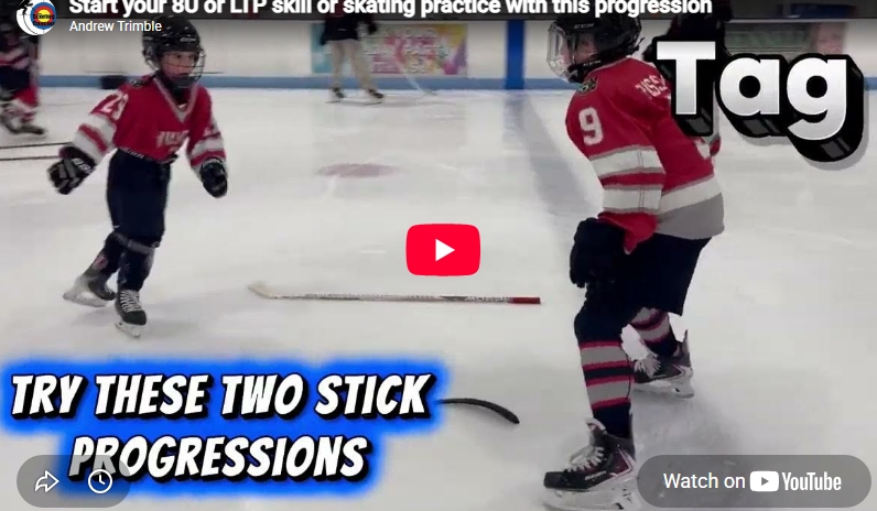 Start your 8U or LTP skill or skating practice with this progression