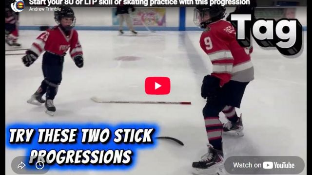 Start your 8U or LTP skill or skating practice with this progression