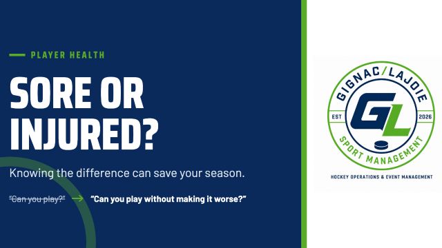 Sore or Injured...Knowing the Difference Can Save Your Season!