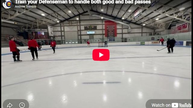 Train your Defenseman to One Time shots downhill with this Drill