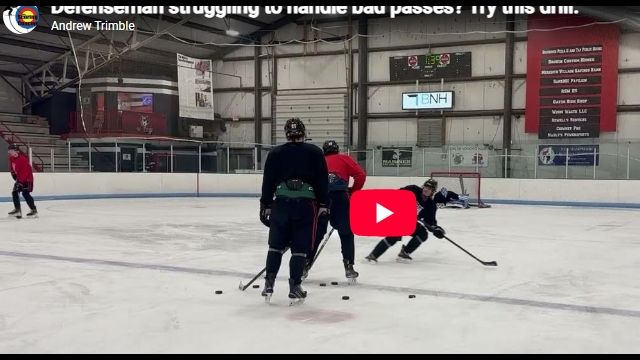 Defenseman struggling to handle bad passes?  Try this drill.