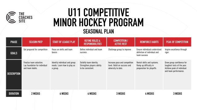 U11 Competitive Minor Hockey Program